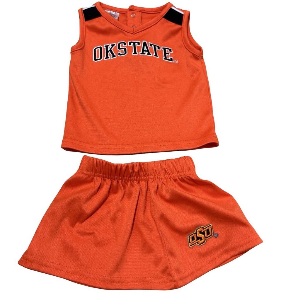 OKState‎ Cowboys Basketball Jersey & Skort Size 12 Months Oklahoma Cheer Set